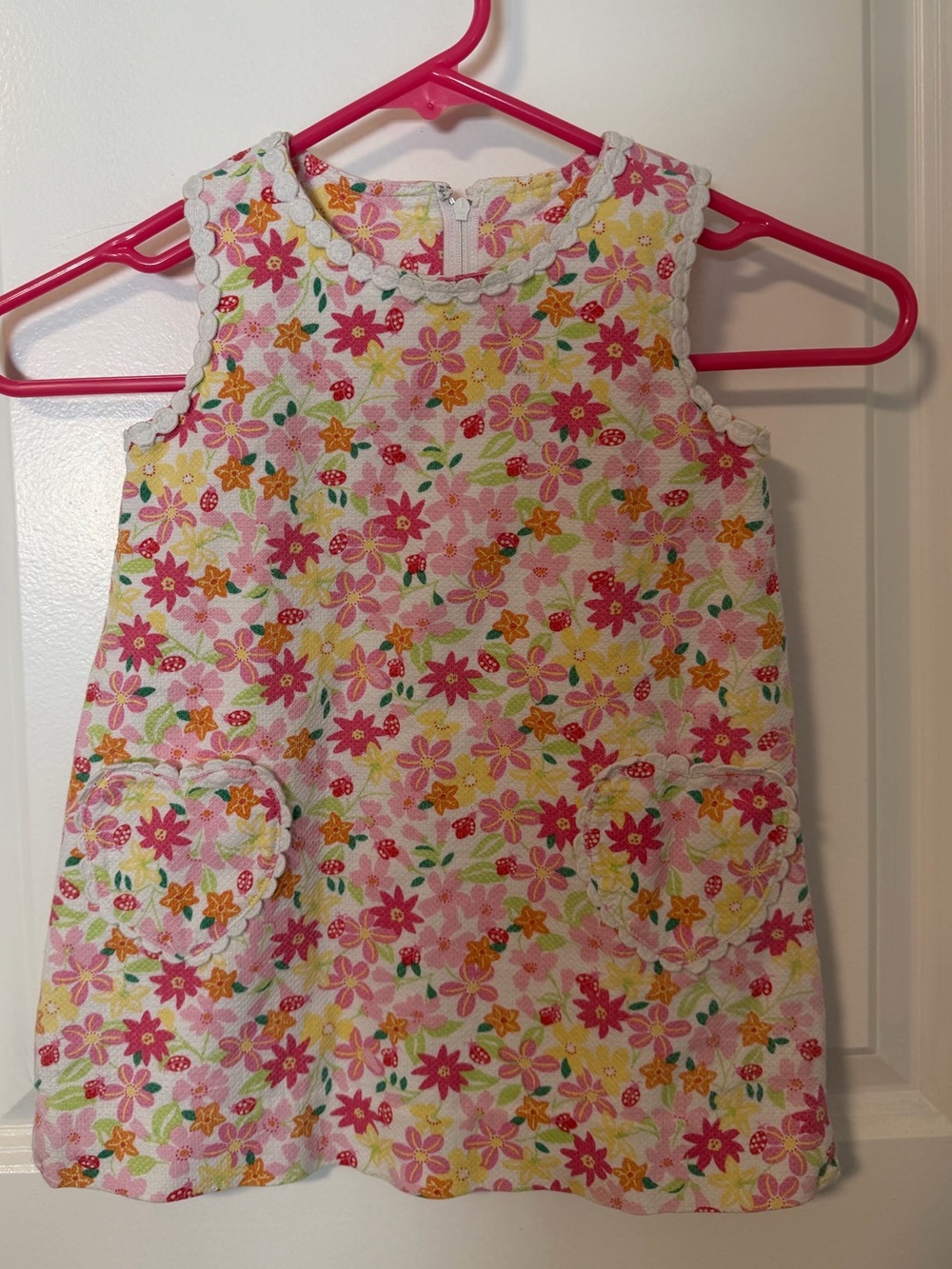 Vintage lilly Pulitzer girls toddler dress 3t ladybug floral 1990s
